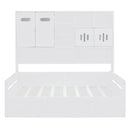 Daybed With All-In-One Cabinet And Shelf