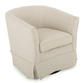 Glitter - Upholstered Swivel Chair With Loose Cover And Curved Back