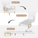 3 In 1 Convertible Folding Sofa Bed With Adjustable Backrest And Pillow