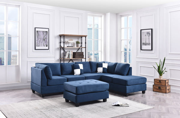 Malone - G630B-SC Sectional (3 Boxes) - Navy Blue