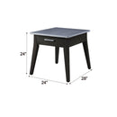 Zemocryss - End Table - Marble & Dark Brown Finish - Atlantic Fine Furniture Inc