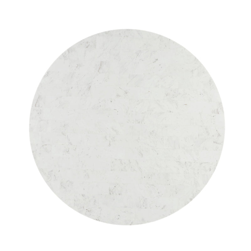 Kala - Natural Marble Top Round Dining Table - White