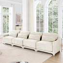 Elegant Sofa With Ergonomic Design And Lumbar Pillows