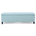 Contemporary Storage Ottoman Bench With Polyester Upholstery