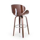Lumos - Mid Century Modern Upholstered Swivel Barstool