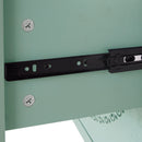 3 Drawer Storage Cabinet With Hollow Carved Design And Metal Handles, Chest For Entryway, Living Room Or Bedroom - Light Green