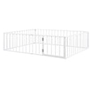 Metal Floor Bed Frame With Fence And Door