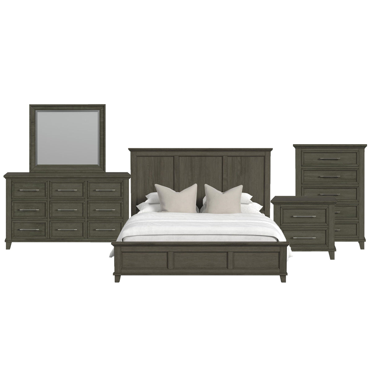 Canterbury Panel Bedroom Set in Dark Gray by Elements International, view 5