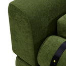 Modern Loveseat Sofa 2 Seater With USB Ports, Cylindrical Armrests