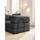 Modular L Shaped Floor Living Room Sofa Set With 6 Pillows