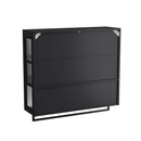 3 Door Wall Cabinet With Glass Door And Towel Bar