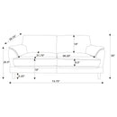 Selma - 2 Piece Velvet Upholstered Crescent Arm Sofa Set - Rust