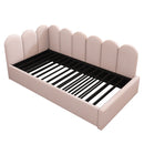 Upholstered Daybed With Metal Slatted Base