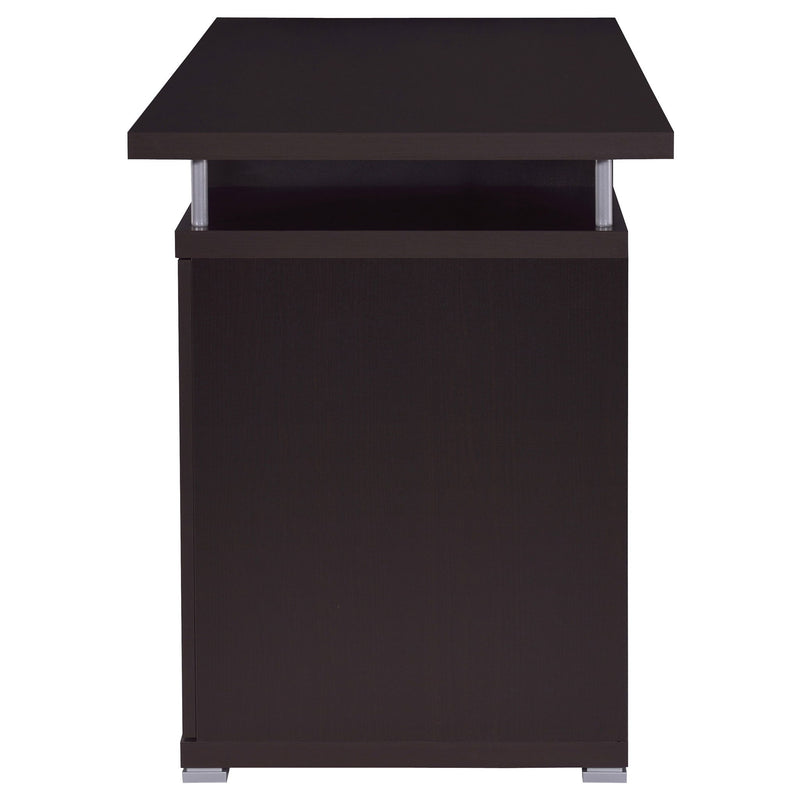 Modern Office Computer Desk With 2 Drawers, Adjustable Shelf, Slide Out Keyboard Tray