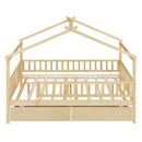 House Bed With 2 Drawers