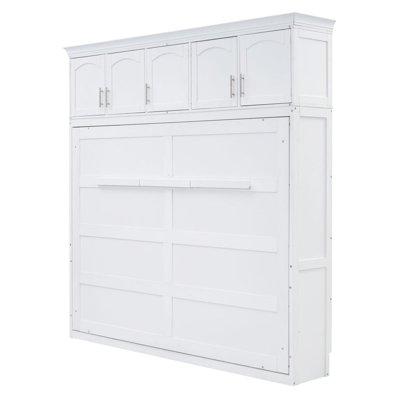 Murphy Modern Bed With Top Cabinets For Space Saving And Comfort