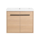 Bathroom Vanity Set With Resin Countertop Sink, 2 Doors