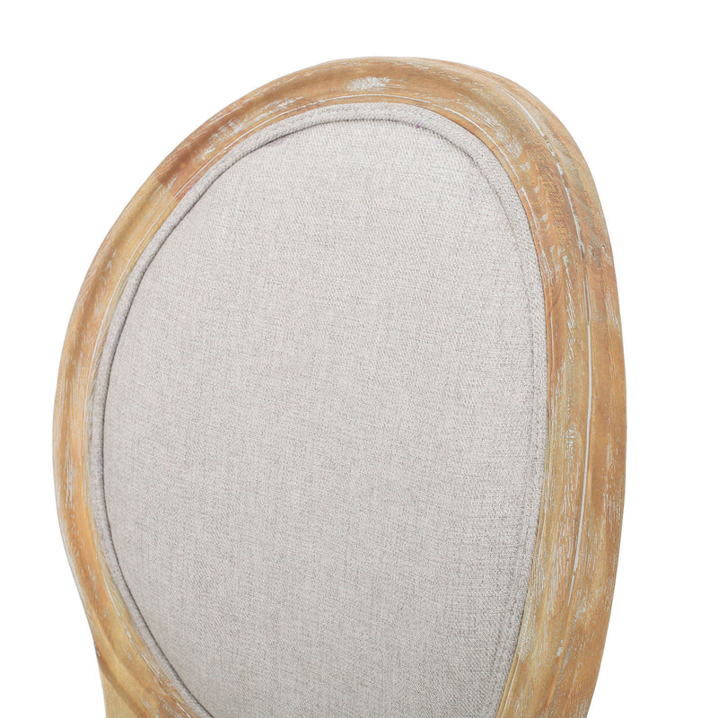French Country Inspired Dining Chair With Iconic Round Backrest