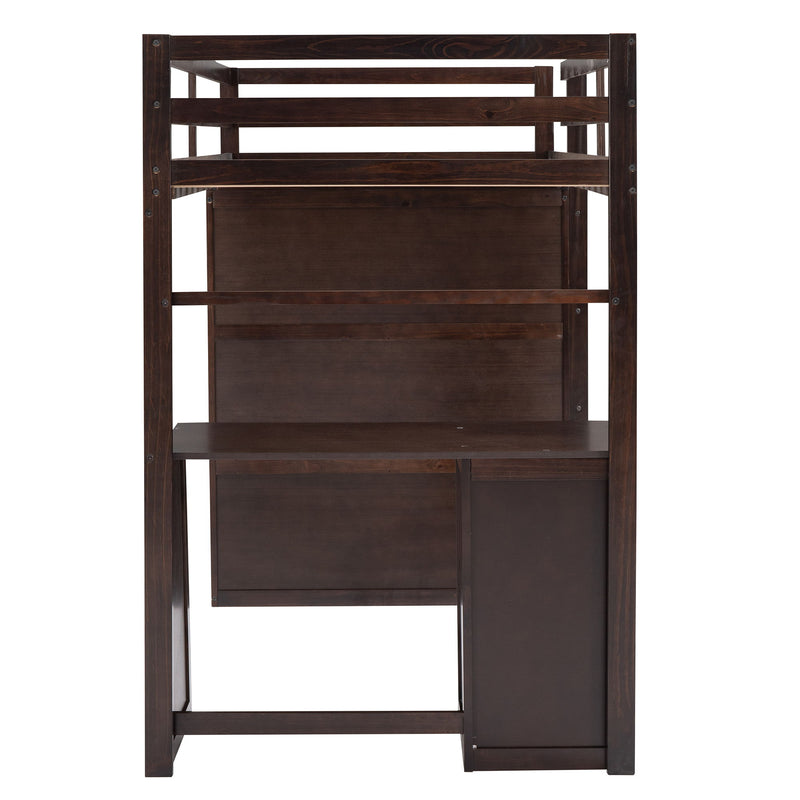 Loft Bed With Drawers, Desk, And Wardrobe
