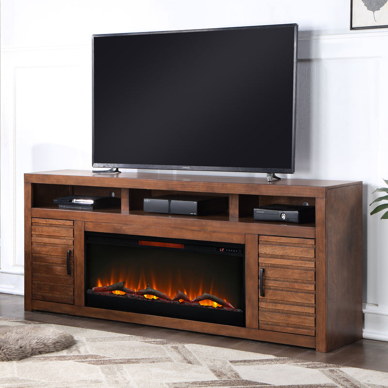 Sausalito - Electric Fireplace TV Stand Console For TVs Up To 95" - Whiskey