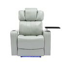 Power Recliner Theater Chair With Cooling Cup Holder, Bluetooth Speaker, LED Lights, USB Ports