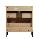 Bathroom Vanity With Ceramic Sink, Fluted Design