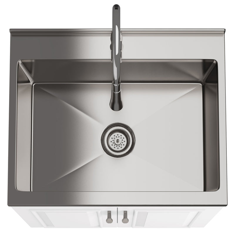 Darwin - Deluxe Laundry Cabinet With Pull-Out Faucet And Stainless Steel Sink