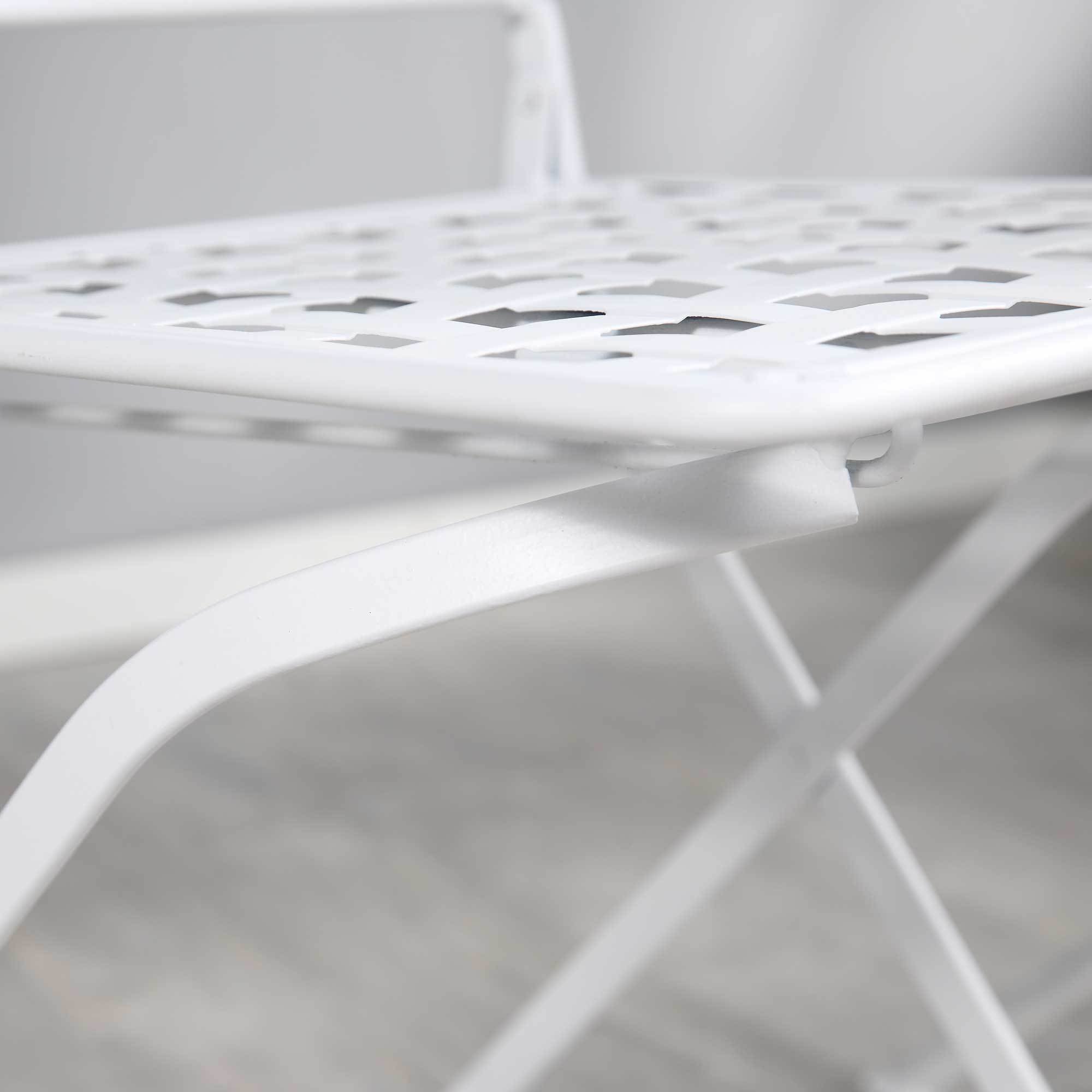 3 Piece Patio Bistro Set, Folding Outdoor Furniture with USA Mosaic Table and Chairs, 
Portable Metal Frames for 4th of July, Balcony, Backyard, Poolside, Porch, American Flag