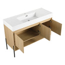 Modern Bathroom Vanity Combo With Single Resin Sink And Storage Cabinet