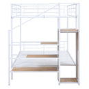 Bunk Bed With Lateral Storage Ladder And Wardrobe