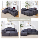 L - Shape Modern Minimalist Modular Sectional Sofa, Upholstered Cloud Couch With Deep Seats