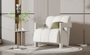 Modern Minimalist Leisure Armchair With L Shaped Armrests
