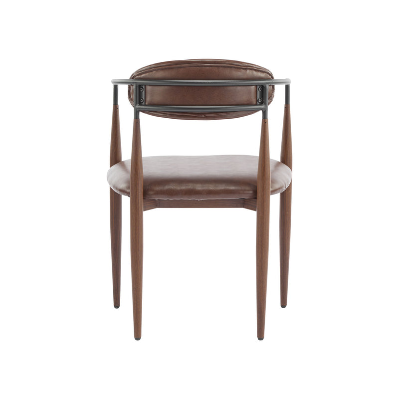Modern Luxe Dining Arm Chair Set With Upholstery