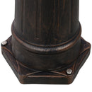 Stratford - Heavy Duty Cast Aluminum Mailbox With Post And Solar Light, Fluted Base, Decorative Modern Mailbox - Brown