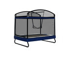 Outdoor Square Trampoline For Kids And Adults With Protective Net And Swing 4 X 6Ft - Black / Blue
