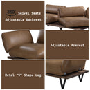 Narech - Sofa - Nutmeg Top Grain Leather - Atlantic Fine Furniture Inc