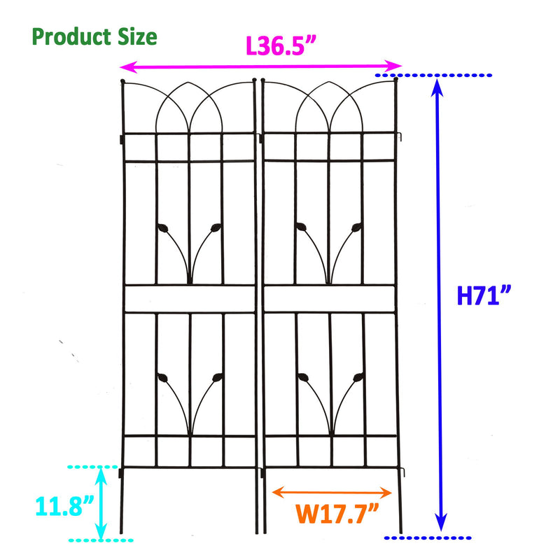 Metal Garden Trellis Rustproof For Climbing Plants Outdoor Flower Support