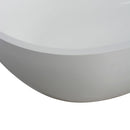 Small Size Stone Resin Solid Surface Oval Shape Freestanding Bathtub For The Bathroom - Matte White