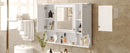 Wall Mounted Bathroom Medicine Wall Cabinet With Mirror & Open Shelves