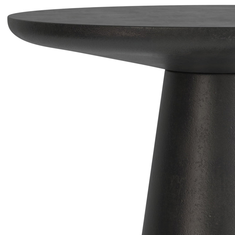 Gloria - Cast Aluminum Side Table - Black