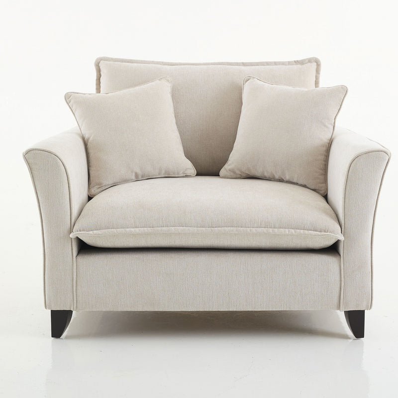 Oversized Armchair, Chenille Fabric, Comfy Chair And A Half Single Sofa With Pillow For Living Room