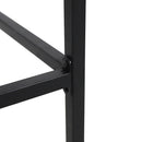 Outdoor Bar Stool With Slat Design And Metal Frame (Set of 2)