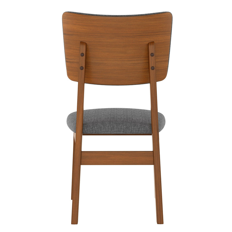 Dining Chairs (Set of 4), Wooden Dining Chair Armless, Mid Century Modern Upholstered Seat Cushion Dining Room Chair For Home Kitchen Dining Room Restaurant - Brown / Gray