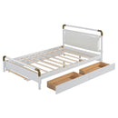 Storage Platform Bed, With 2 Big Drawers, Trundle