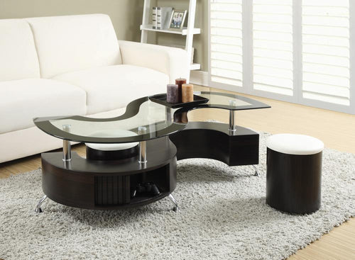 Buckley - 3 Piece Coffee Table And Stool Set - Black