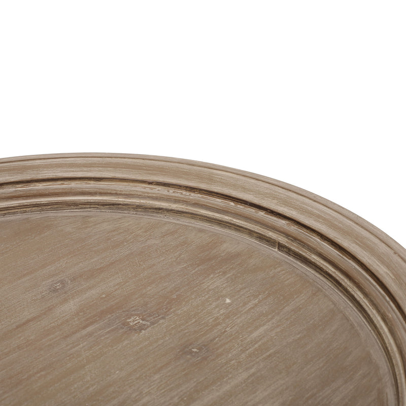 French Country Style Accent Table With Hourglass Design