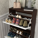 Modern Freestanding Shoe Storage Cabinet With 3 Flip Drawers