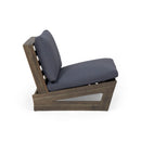 Acacia Wood Outdoor Club Chair With Cushions