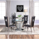 Noralie - Dining Table - Mirrored, Faux Diamonds & Clear Glass - Atlantic Fine Furniture Inc