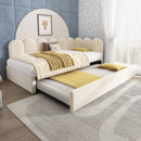 Upholstered Daybed With Metal Slatted Base